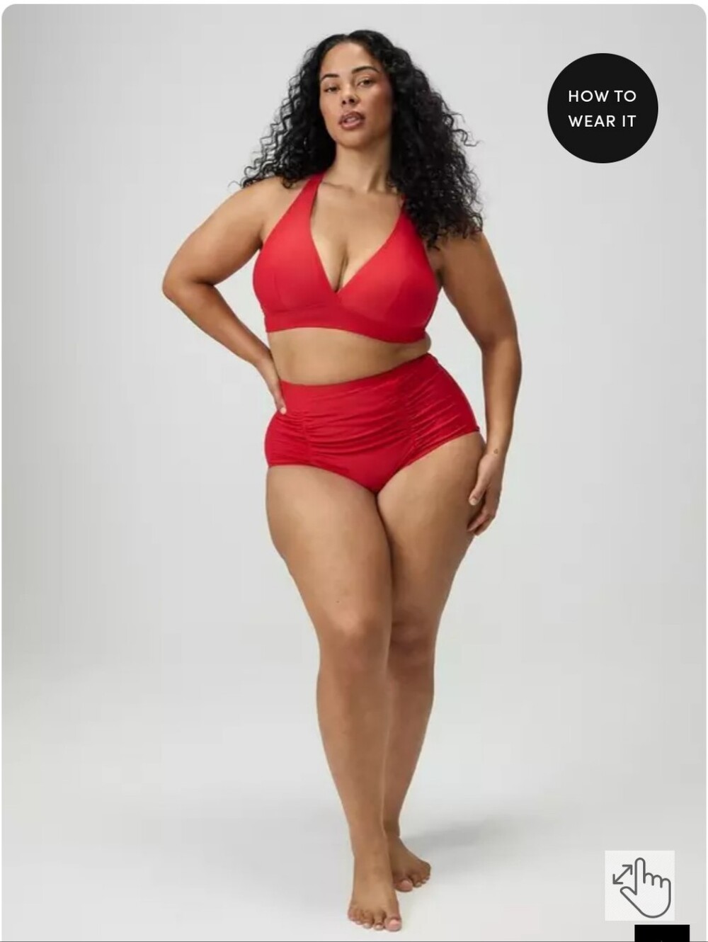 torrid Red High-Waist Ruched Bottoms